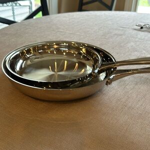 Biltmore stainless steel fry pans, 10 and 8 inches